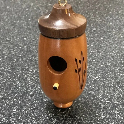 Birdhouse for Hummingbirds – Decorative Resin Nest in Oak, Maple, Cherry, 5.9 In