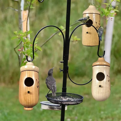 Birdhouse for Hummingbirds – Decorative Resin Nest in Oak, Maple, Cherry, 5.9 In