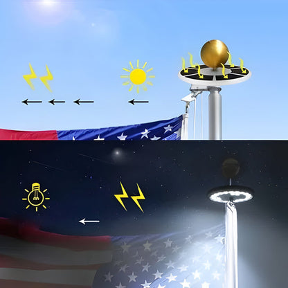 Illuminate Your Flag with Our Solar-Powered Light System