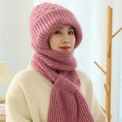 Knitted Winter Balaclava with Scarf, Ear Protection, and Neck Warmer