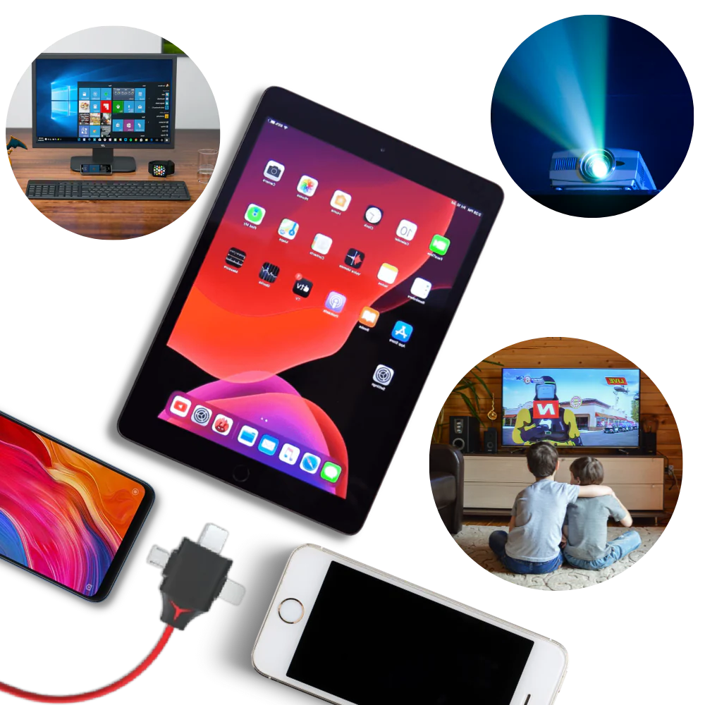 Versatile HDMI Adapter for Mobile Devices with Power Support