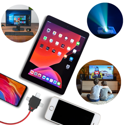 Versatile HDMI Adapter for Mobile Devices with Power Support
