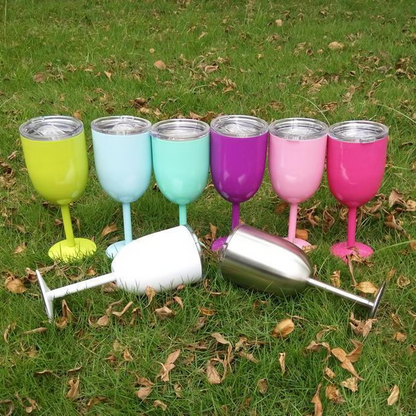 Temperature-Controlled Stainless Steel Wine Tumblers