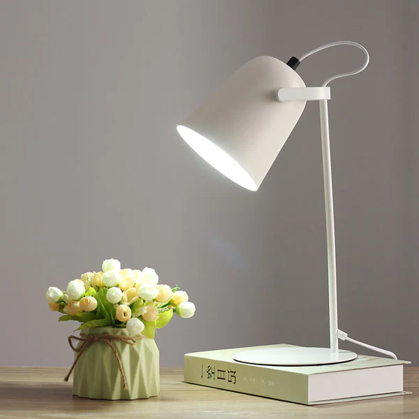 Charming Iron Table Lamp with Pastel Finish for Cozy Spaces