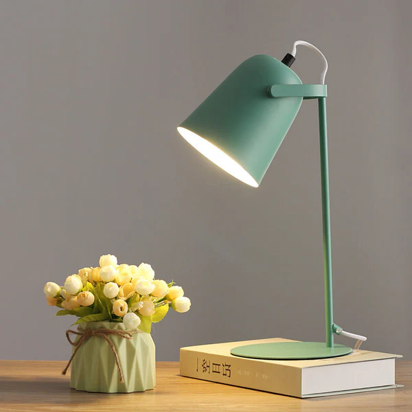 Charming Iron Table Lamp with Pastel Finish for Cozy Spaces