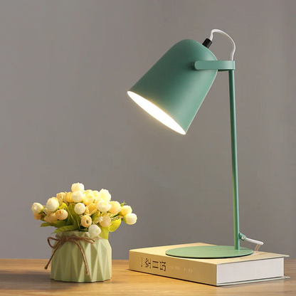 Charming Iron Table Lamp with Pastel Finish for Cozy Spaces