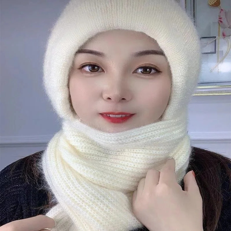 Knitted Winter Balaclava with Scarf, Ear Protection, and Neck Warmer