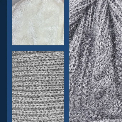 Knitted Winter Balaclava with Scarf, Ear Protection, and Neck Warmer
