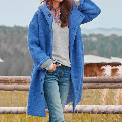 Women's Winter Jacket with Detachable Hood, Deep Pockets, Sizes S-3XL
