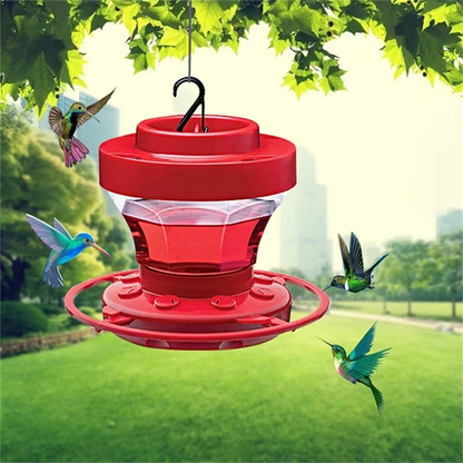 Colorful Hummingbird Nectar Station with Ant Barrier