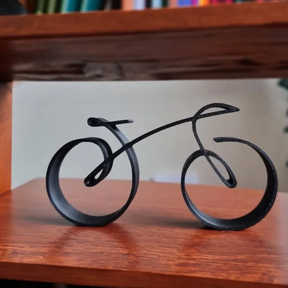 Sleek Bicycle Art Piece - Wire Frame in Elegant Black