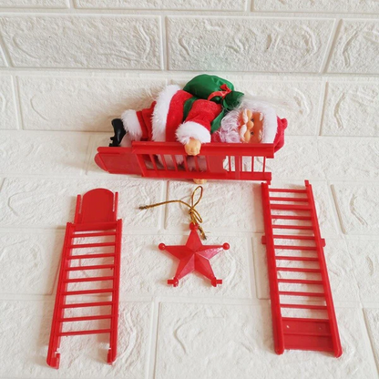 Climbing Santa Decoration with LED Lights and 15 Melodies