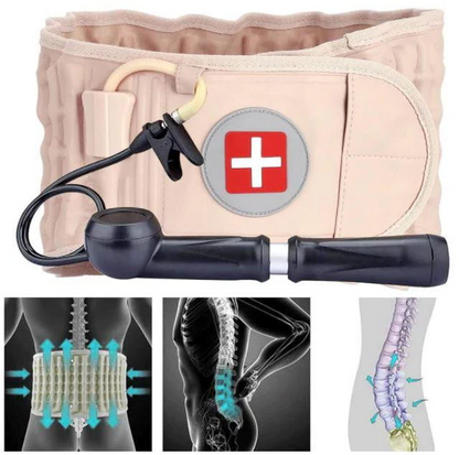 Adjustable Lumbar Support Belt with Manual Inflation