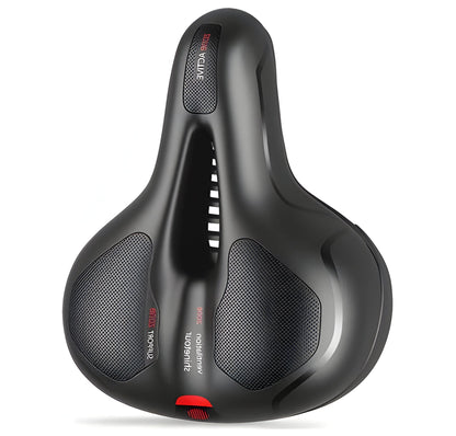 Comfort Ride Bicycle Seat with Airflow Design and Safety Reflector