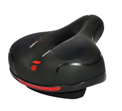 Comfort Ride Bicycle Seat with Airflow Design and Safety Reflector