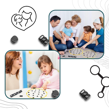 Portable Magnetic Strategy Game with 20 Pieces & Adjustable Ring