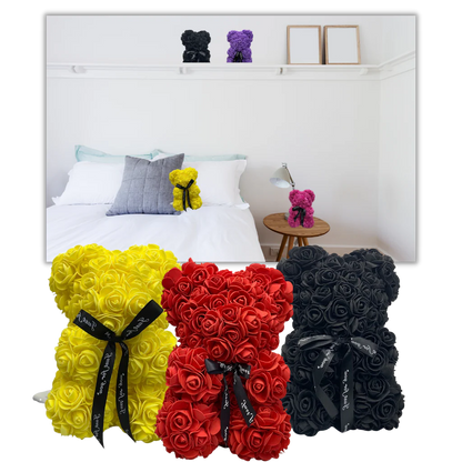 Charming Floral Teddy Bear Made of Durable Foam
