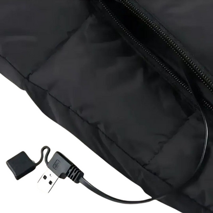 USB Heated Vest for Women - 9 Heating Zones, 3 Heat Levels, Black or Blue