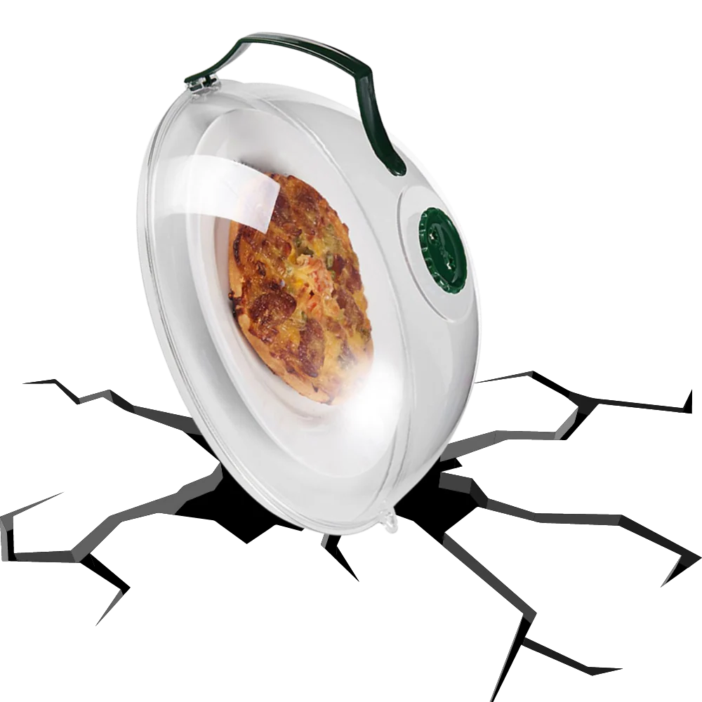 SmartShield Microwave Food Protector with Steam Vent for 10.3in Plates