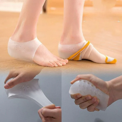 Height Boosting Insoles for Men and Women - Clear Silicone Shoe Inserts, Adds Up to 1.4 Inches