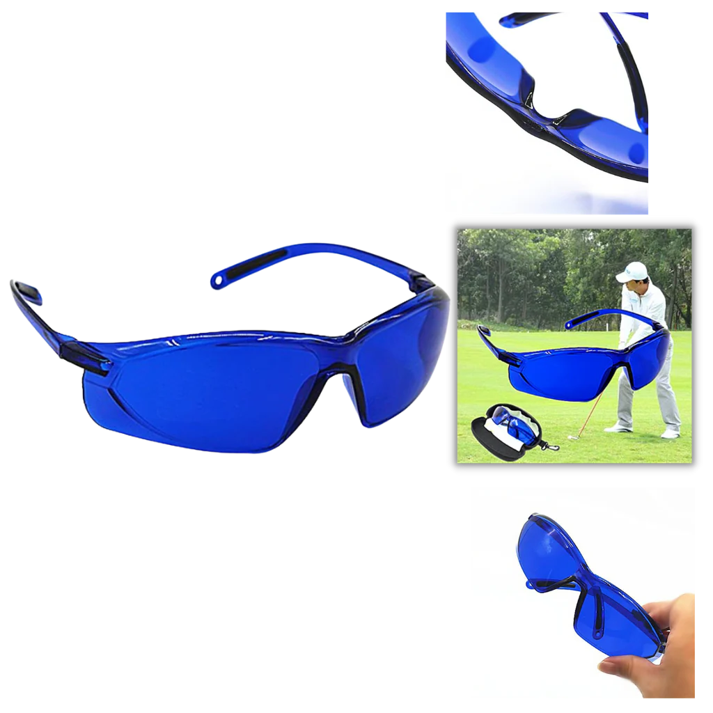 Golf Ball Locator Glasses with Blue Tint and Lightweight Frame