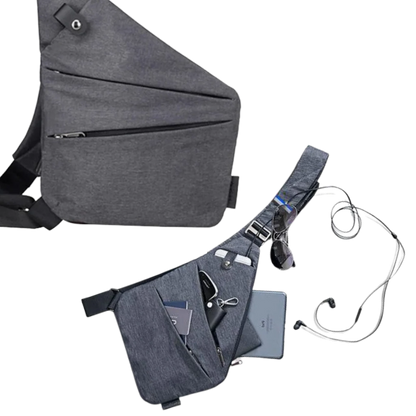 Adjustable Strap Travel Sling Pouch - Waterproof Multi-Pocket Crossbody Bag for All