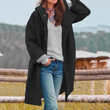 Women's Winter Jacket with Detachable Hood, Deep Pockets, Sizes S-3XL