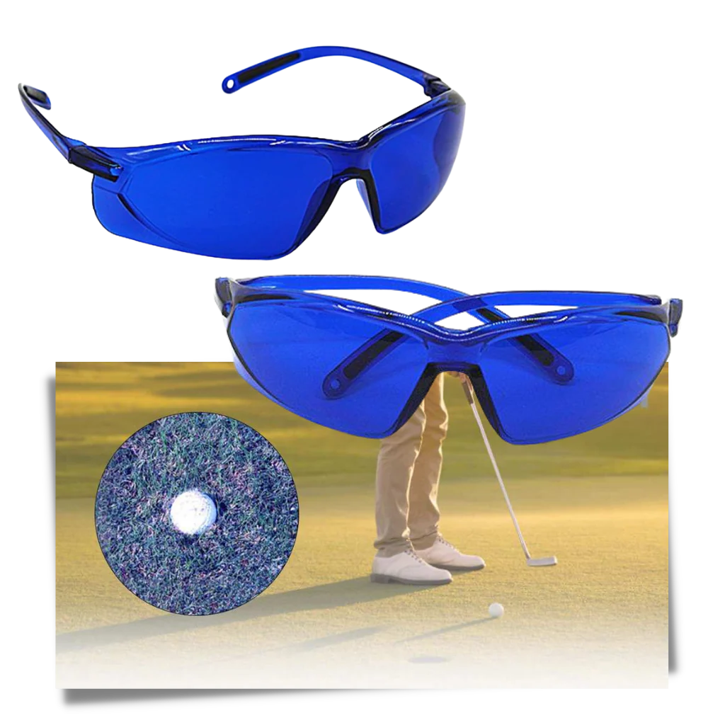 Golf Ball Locator Glasses with Blue Tint and Lightweight Frame