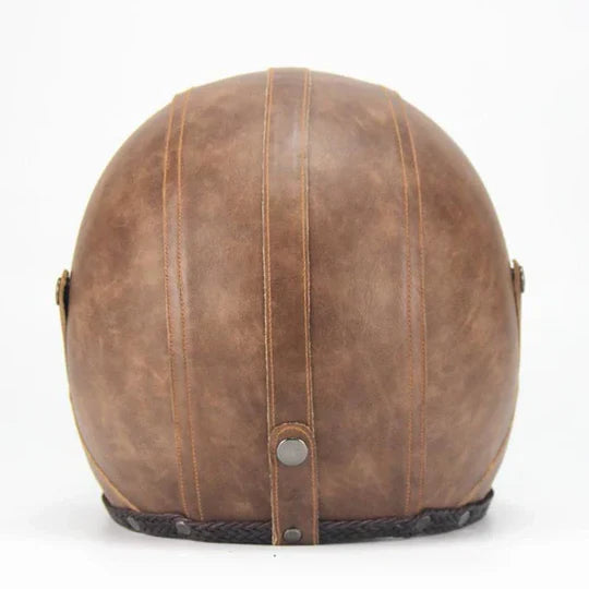 Vintage-Inspired Motorcycle Helmet with Retro Eye Protection