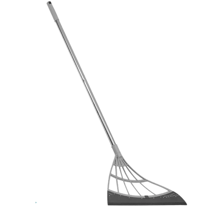 Adjustable Rubber Sweeper with 53.1 Inch Reach for All Surfaces