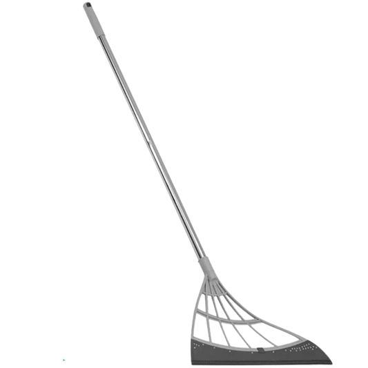 Adjustable Rubber Sweeper with 53.1 Inch Reach for All Surfaces