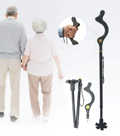 Versatile Support Cane with Comfortable Grip and Multi-Directional Tip