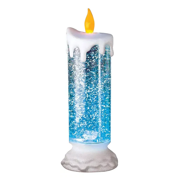 Enchanting LED Liquid Motion Candle with Glitter & Flame Illusion