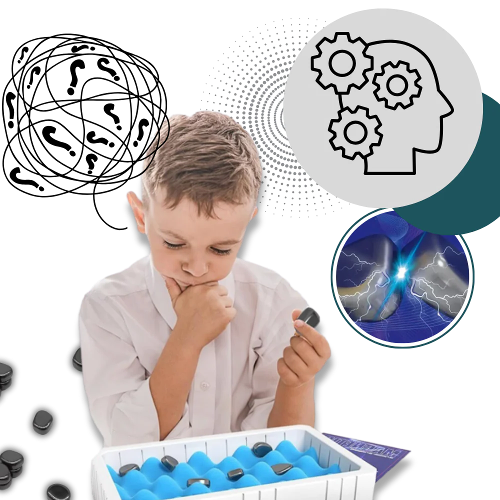 Portable Magnetic Strategy Game with 20 Pieces & Adjustable Ring