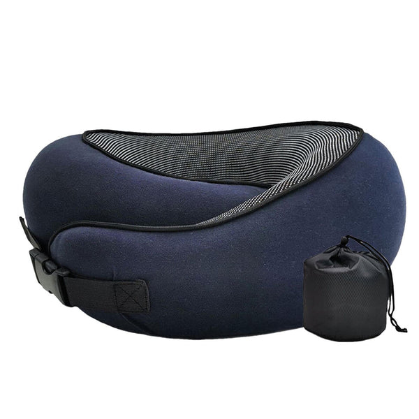 Travel Sleep Accessories and Snap Closure Contoured Neck Pillow