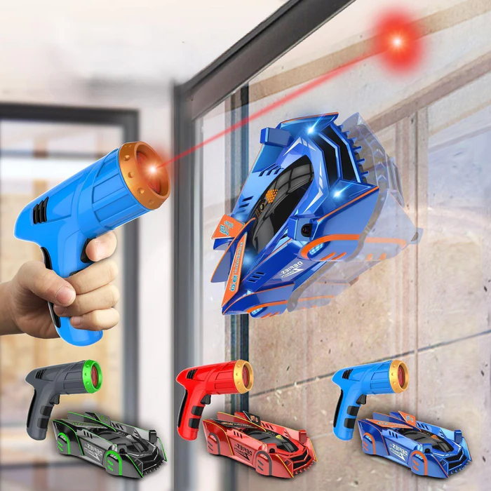 Gravity-Defying RC Vehicle with Laser Guidance and LED Lights
