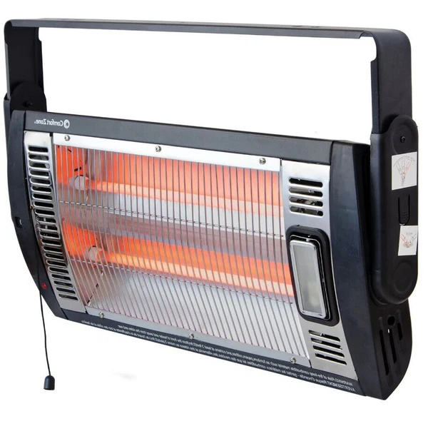 Infrared Outdoor Heat Lamp for Patio - Wall-Mounted with 2 Settings