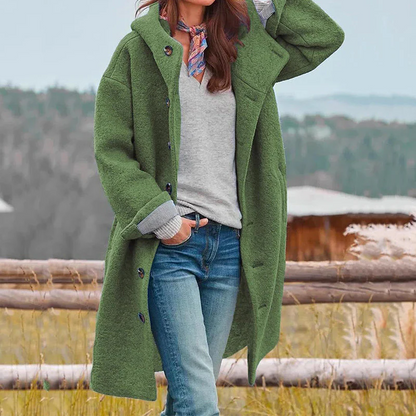 Women's Winter Jacket with Detachable Hood, Deep Pockets, Sizes S-3XL