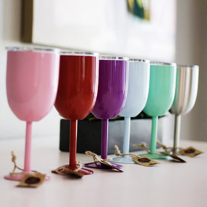 Temperature-Controlled Stainless Steel Wine Tumblers