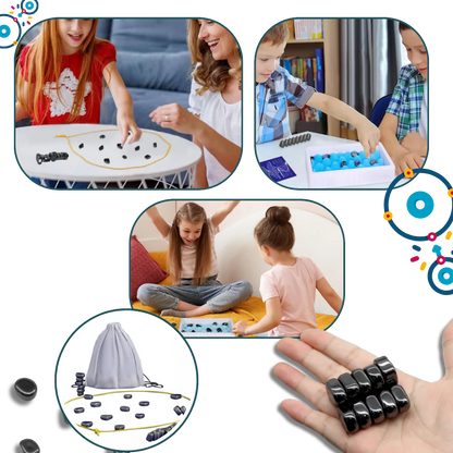 Magnetic Challenge Game with Adjustable Boundary & 20 Pieces