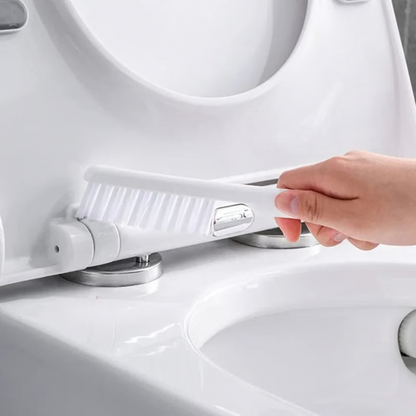 Space-Saving Bathroom Cleaning Set with Silicone Brush and Plunger Holder