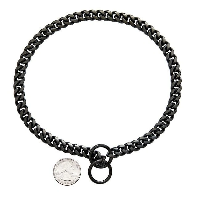 Durable Steel Dog Collar with Smooth Finish and Chew Resistance