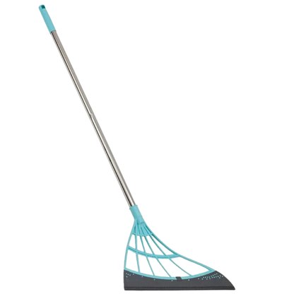 Adjustable Rubber Sweeper with 53.1 Inch Reach for All Surfaces
