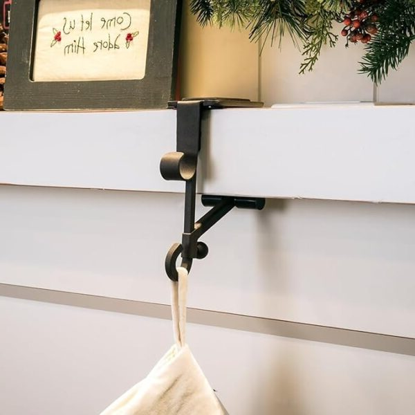 Elegant Mantel Hanger with Adjustable Dual Hooks for Easy Display