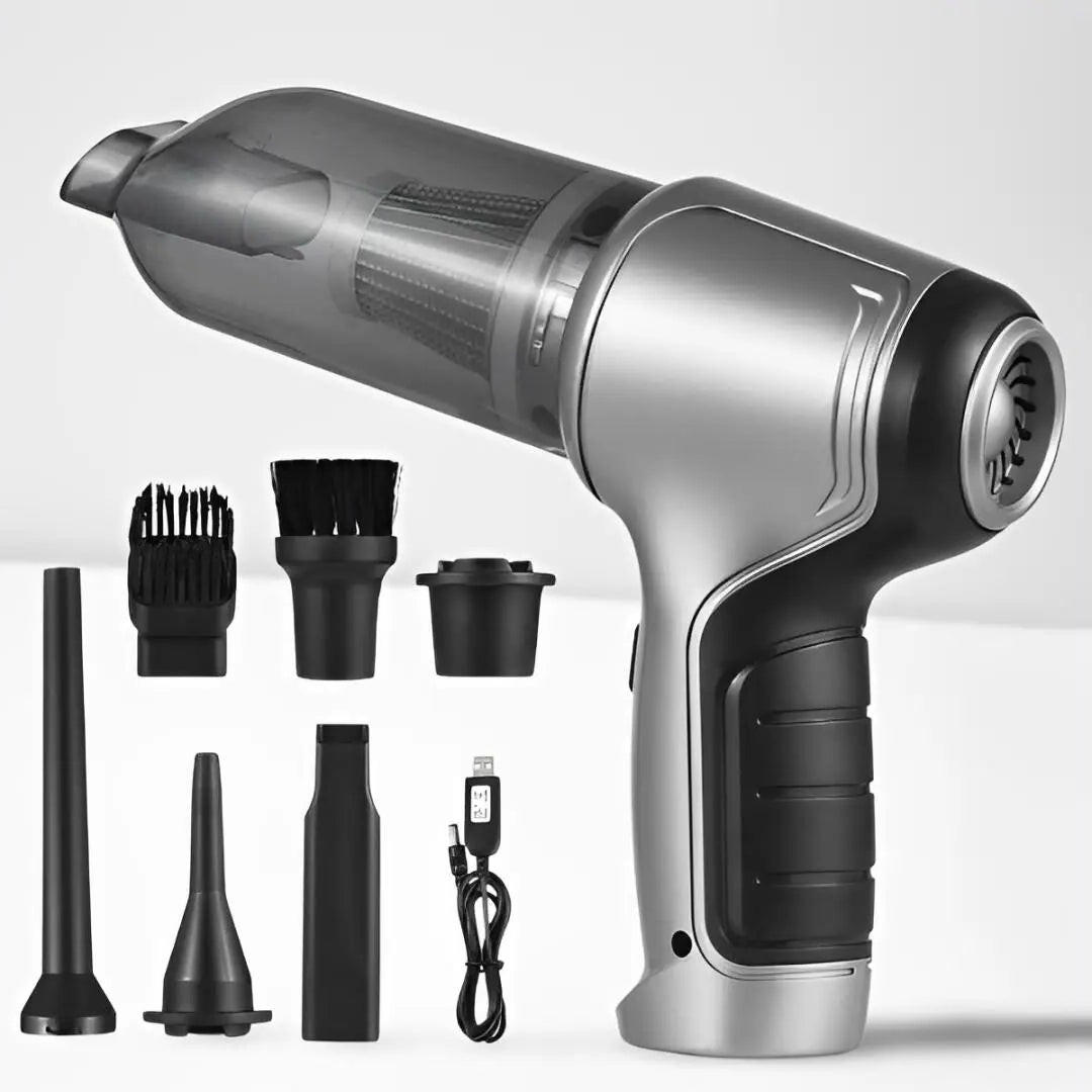 Portable Wireless Vacuum with Powerful Suction and Attachment Tool