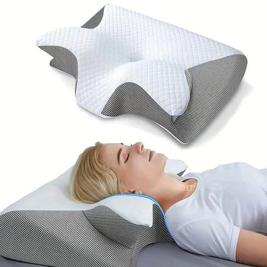 ErgoSupport Contoured Memory Foam Pillow for Optimal Sleep