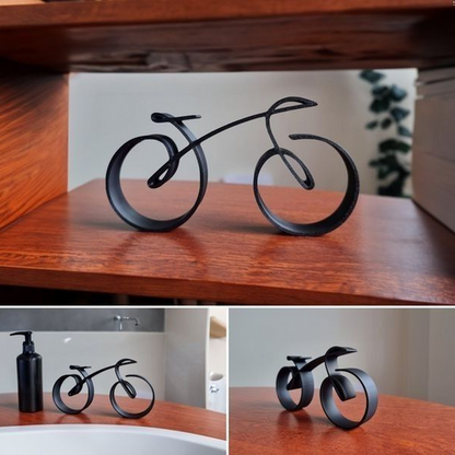 Sleek Bicycle Art Piece - Wire Frame in Elegant Black