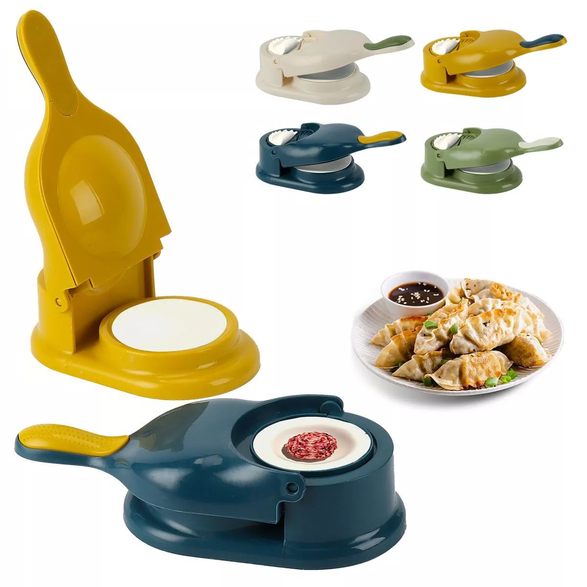 2-in-1 Dumpling Press Mold for Dough, Wavy Edge Pastry Maker Tool