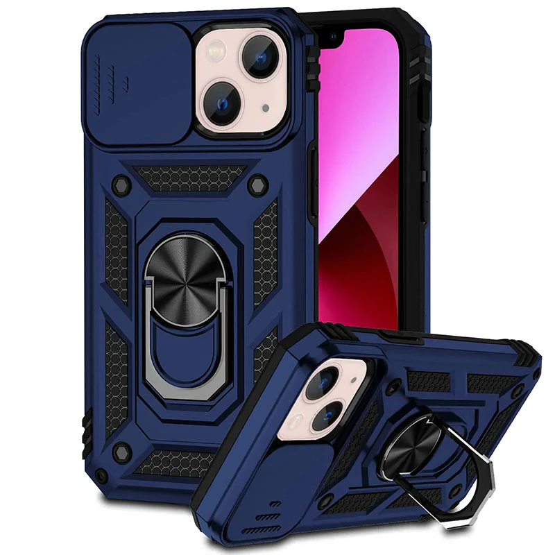 Durable Phone Case with Kickstand & Privacy Camera Shield