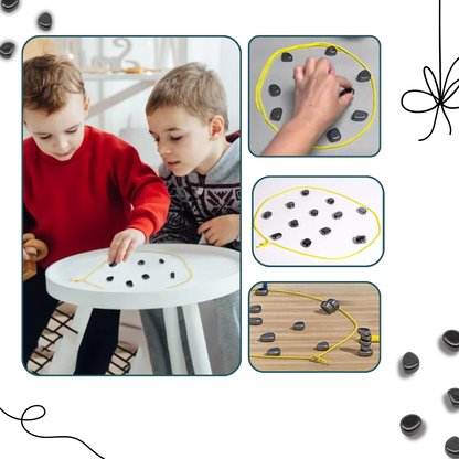 Portable Magnetic Strategy Game with 20 Pieces & Adjustable Ring